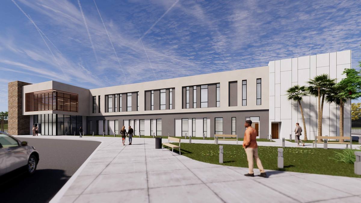 Architecture: Creative Adaptations, Inc. Mojave Narrows Chateau Senior Living Center, Victorville, CA — Red Brick Engineering MEP design (view 6)